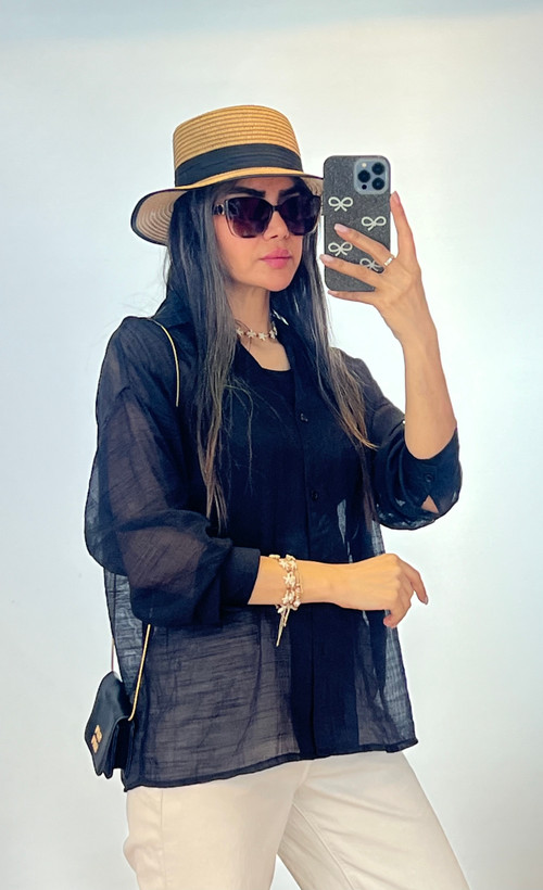 شومیز شیشه ای یقه ۷