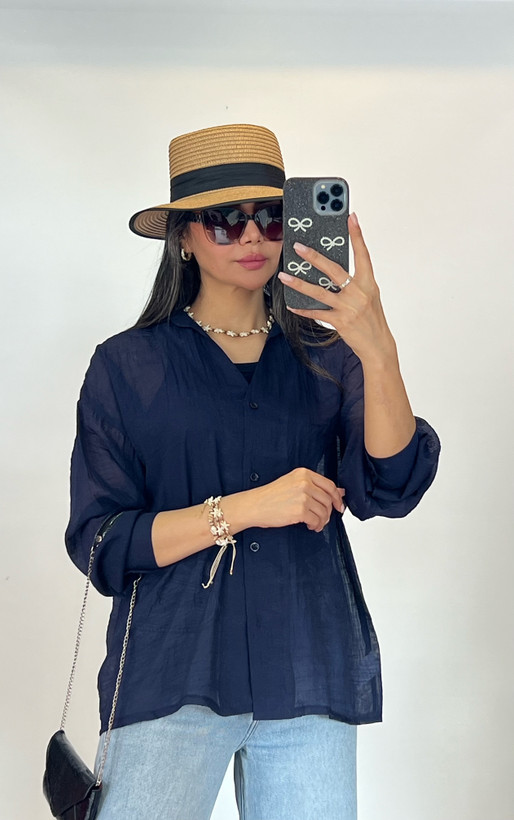 شومیز شیشه ای یقه ۷